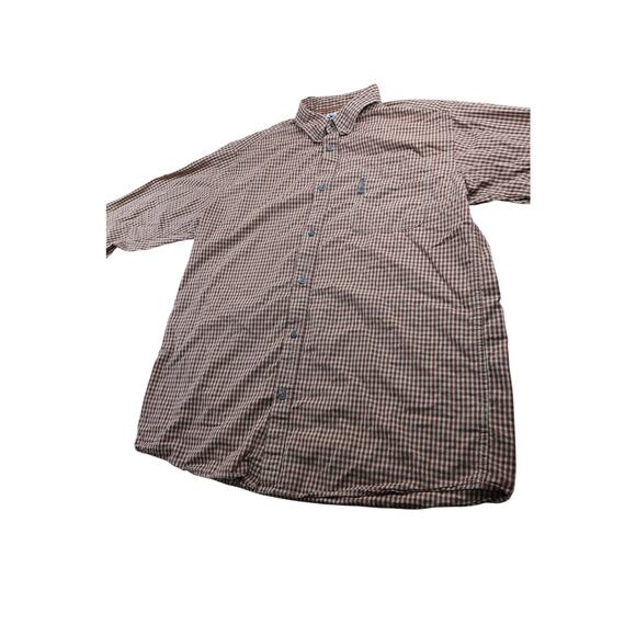Columbia Brown Plaid Button Up Long Sleeve Shirt Men's XLT - Picture 1 of 7